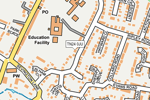 TN24 0JU map - OS OpenMap – Local (Ordnance Survey)