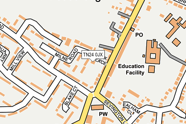 TN24 0JX map - OS OpenMap – Local (Ordnance Survey)
