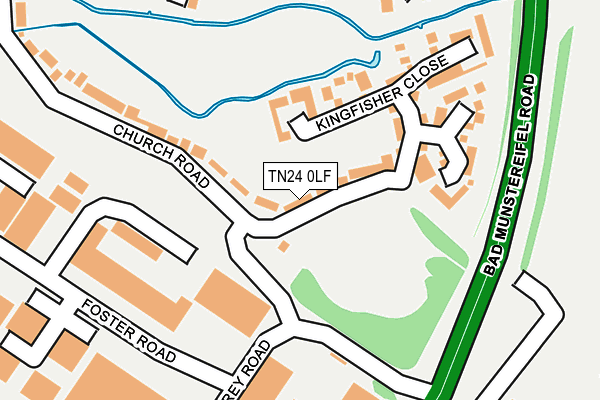 TN24 0LF map - OS OpenMap – Local (Ordnance Survey)