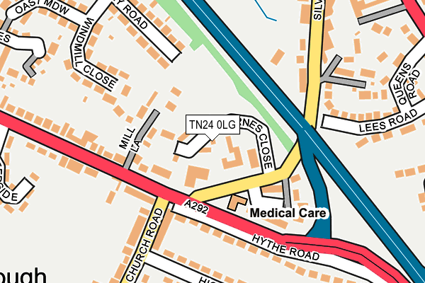 TN24 0LG map - OS OpenMap – Local (Ordnance Survey)