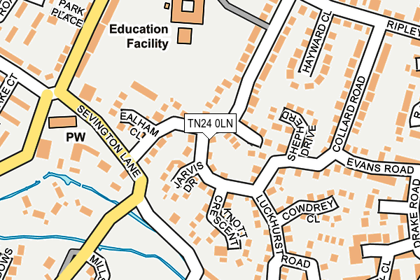 TN24 0LN map - OS OpenMap – Local (Ordnance Survey)