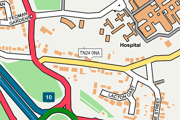 TN24 0NA map - OS OpenMap – Local (Ordnance Survey)