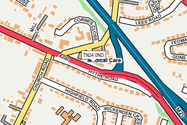 TN24 0ND map - OS OpenMap – Local (Ordnance Survey)