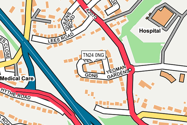 TN24 0NG map - OS OpenMap – Local (Ordnance Survey)