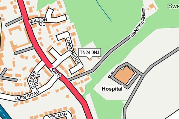 TN24 0NJ map - OS OpenMap – Local (Ordnance Survey)
