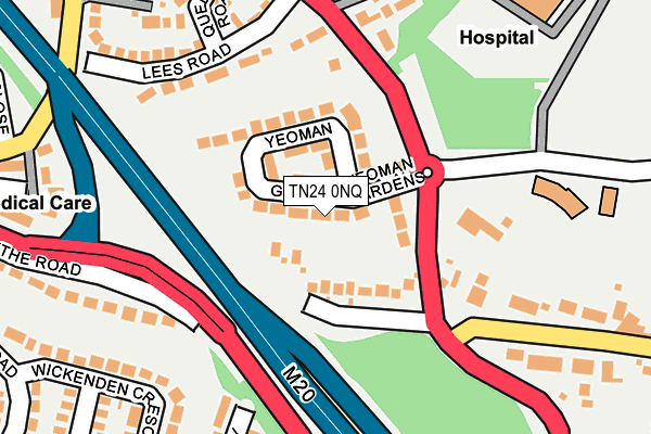 TN24 0NQ map - OS OpenMap – Local (Ordnance Survey)