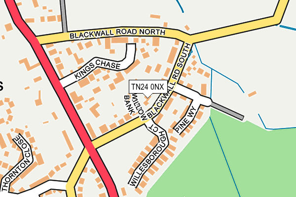 TN24 0NX map - OS OpenMap – Local (Ordnance Survey)