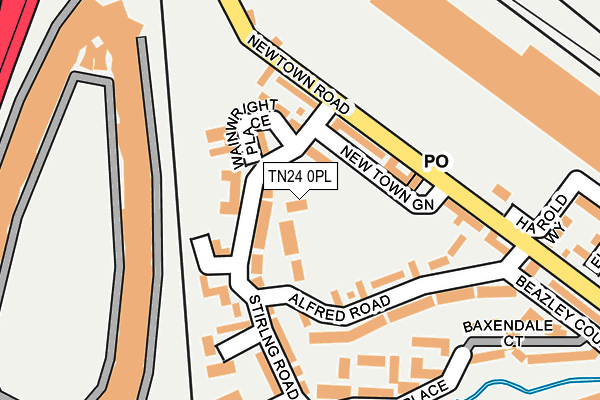 TN24 0PL map - OS OpenMap – Local (Ordnance Survey)