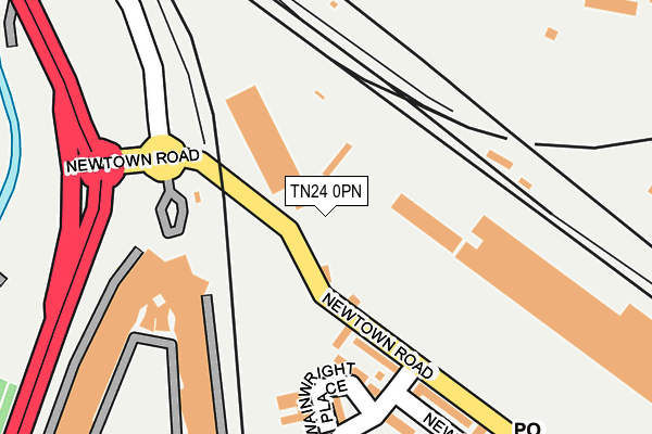 TN24 0PN map - OS OpenMap – Local (Ordnance Survey)