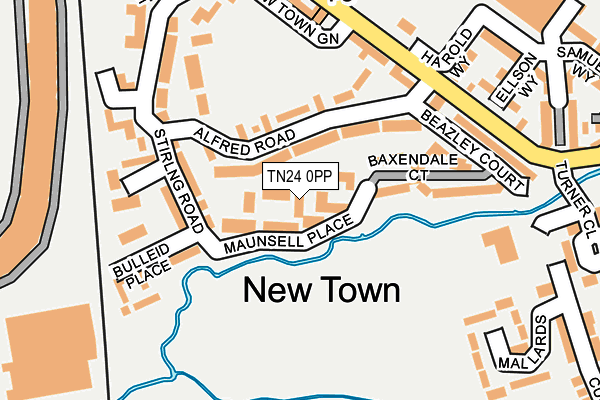 TN24 0PP map - OS OpenMap – Local (Ordnance Survey)