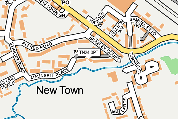 TN24 0PT map - OS OpenMap – Local (Ordnance Survey)