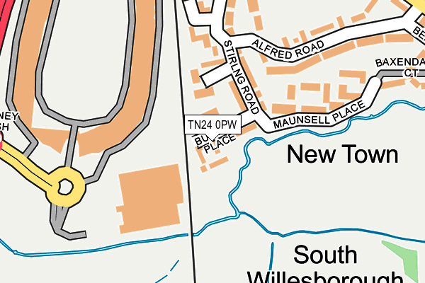 TN24 0PW map - OS OpenMap – Local (Ordnance Survey)