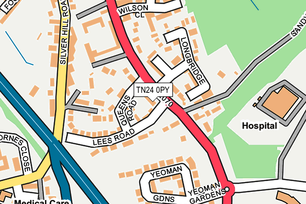 TN24 0PY map - OS OpenMap – Local (Ordnance Survey)
