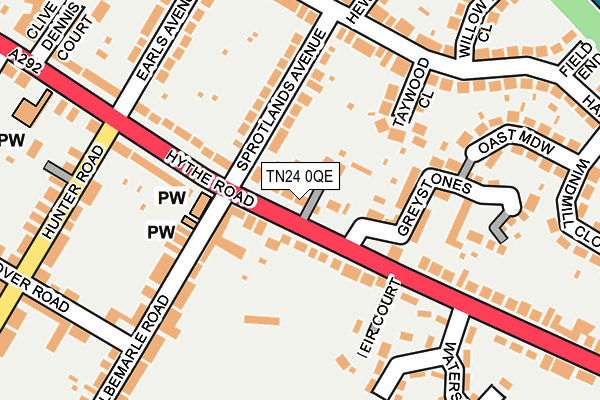 TN24 0QE map - OS OpenMap – Local (Ordnance Survey)