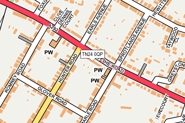 TN24 0QP map - OS OpenMap – Local (Ordnance Survey)