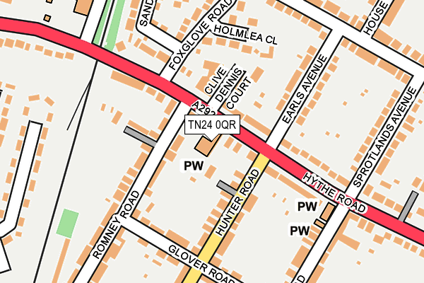 TN24 0QR map - OS OpenMap – Local (Ordnance Survey)