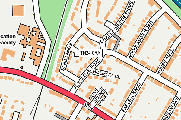 TN24 0RA map - OS OpenMap – Local (Ordnance Survey)