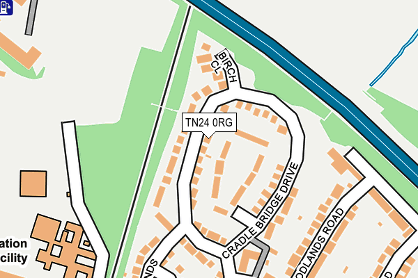 TN24 0RG map - OS OpenMap – Local (Ordnance Survey)