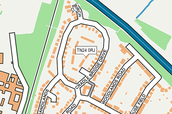 TN24 0RJ map - OS OpenMap – Local (Ordnance Survey)
