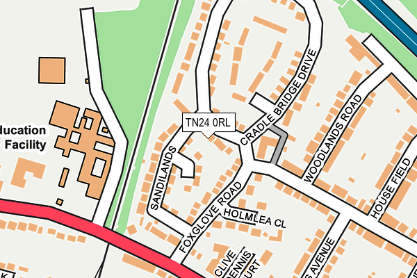TN24 0RL map - OS OpenMap – Local (Ordnance Survey)