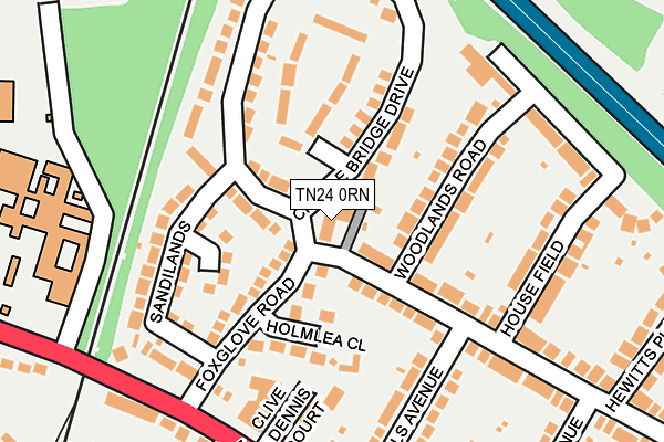 TN24 0RN map - OS OpenMap – Local (Ordnance Survey)