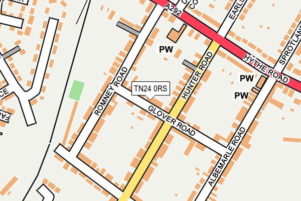 TN24 0RS map - OS OpenMap – Local (Ordnance Survey)