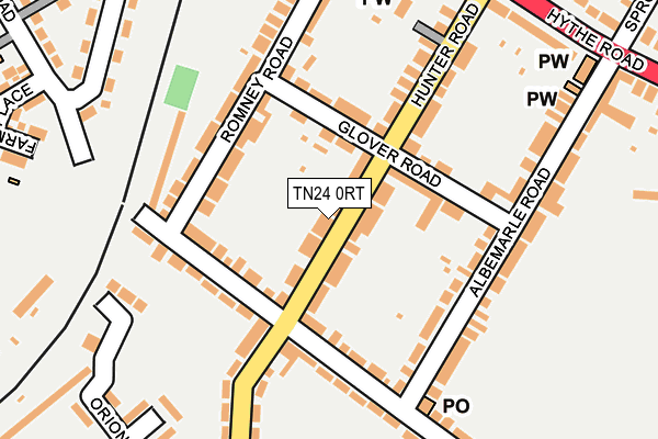 TN24 0RT map - OS OpenMap – Local (Ordnance Survey)