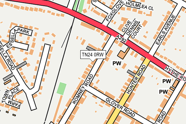 TN24 0RW map - OS OpenMap – Local (Ordnance Survey)