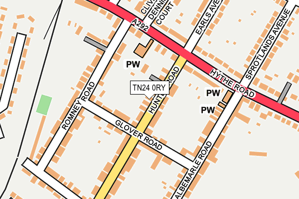 TN24 0RY map - OS OpenMap – Local (Ordnance Survey)