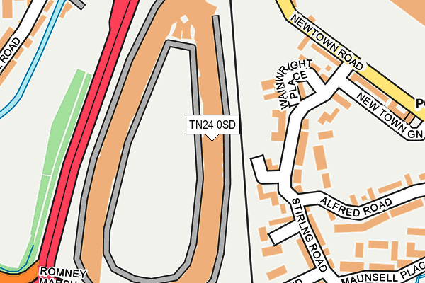 TN24 0SD map - OS OpenMap – Local (Ordnance Survey)