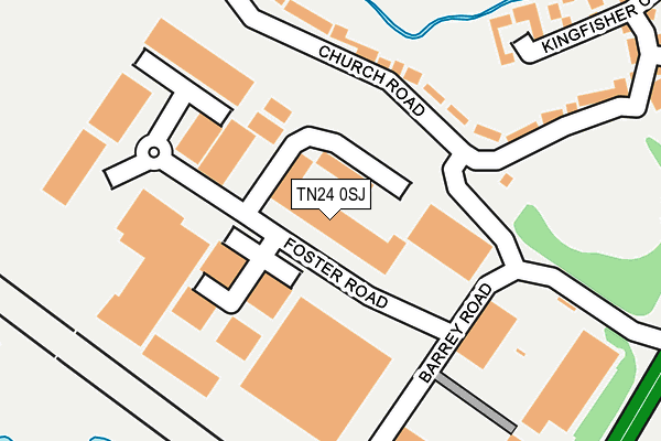 TN24 0SJ map - OS OpenMap – Local (Ordnance Survey)