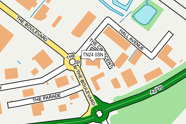 TN24 0SN map - OS OpenMap – Local (Ordnance Survey)