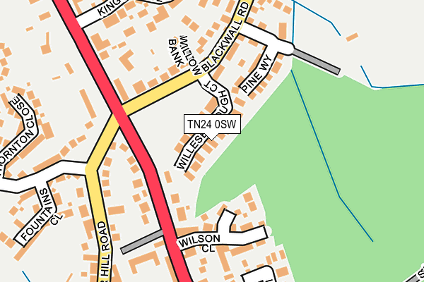 TN24 0SW map - OS OpenMap – Local (Ordnance Survey)