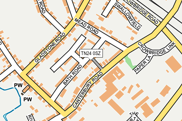 TN24 0SZ map - OS OpenMap – Local (Ordnance Survey)