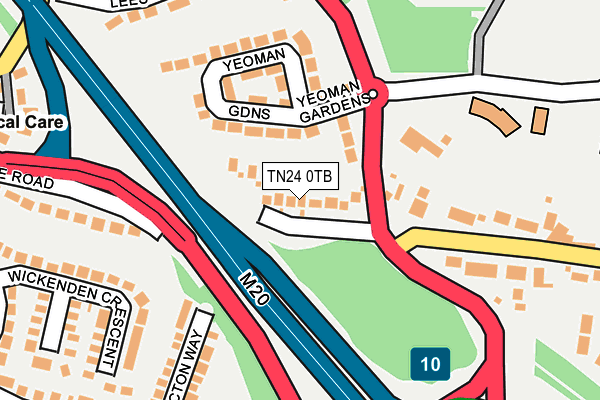 TN24 0TB map - OS OpenMap – Local (Ordnance Survey)