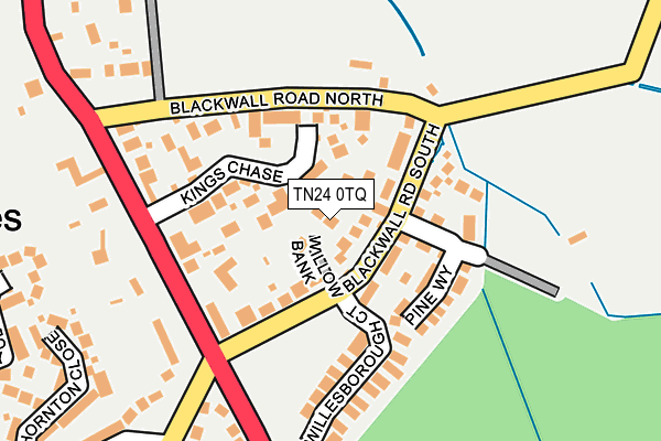 TN24 0TQ map - OS OpenMap – Local (Ordnance Survey)