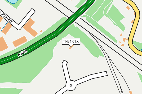 TN24 0TX map - OS OpenMap – Local (Ordnance Survey)