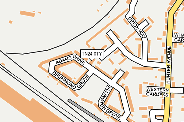 TN24 0TY map - OS OpenMap – Local (Ordnance Survey)