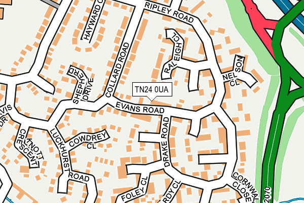 TN24 0UA map - OS OpenMap – Local (Ordnance Survey)