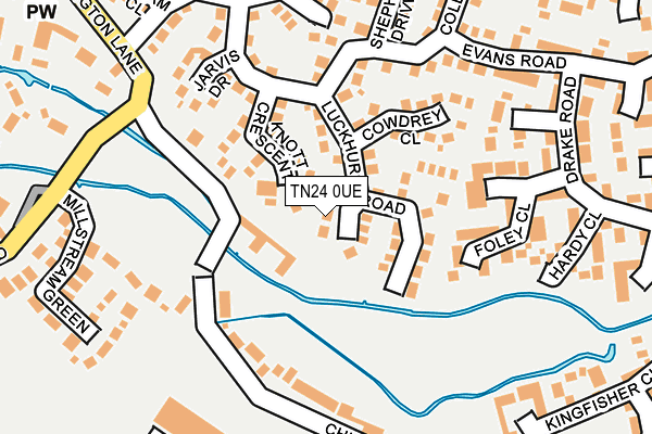 TN24 0UE map - OS OpenMap – Local (Ordnance Survey)