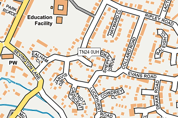 TN24 0UH map - OS OpenMap – Local (Ordnance Survey)