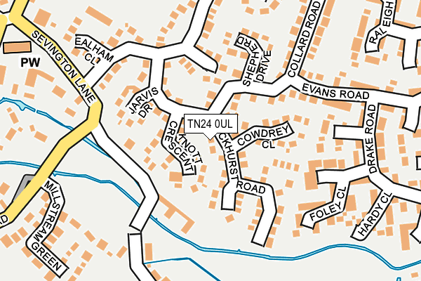 TN24 0UL map - OS OpenMap – Local (Ordnance Survey)