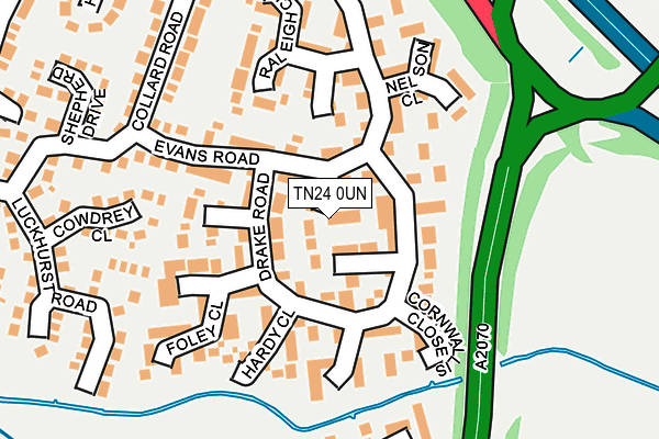 TN24 0UN map - OS OpenMap – Local (Ordnance Survey)