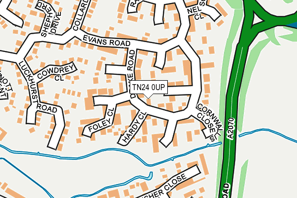 TN24 0UP map - OS OpenMap – Local (Ordnance Survey)