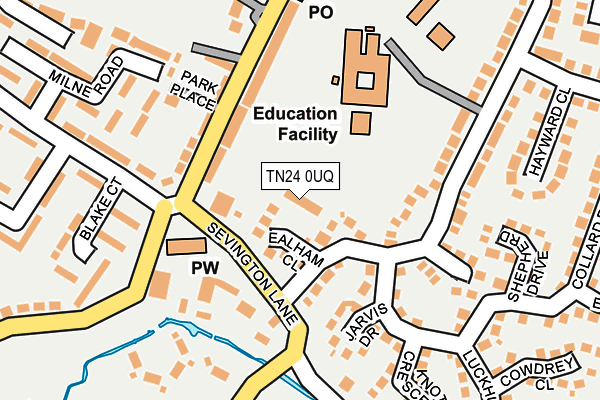 TN24 0UQ map - OS OpenMap – Local (Ordnance Survey)