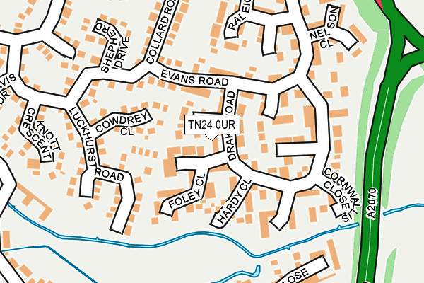 TN24 0UR map - OS OpenMap – Local (Ordnance Survey)