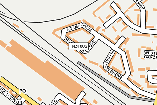 TN24 0US map - OS OpenMap – Local (Ordnance Survey)