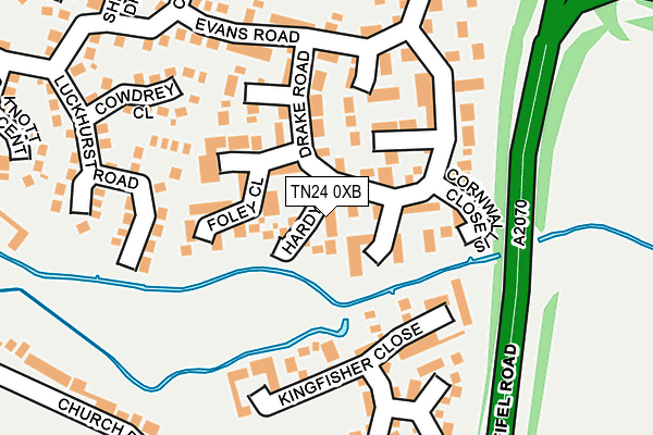 TN24 0XB map - OS OpenMap – Local (Ordnance Survey)