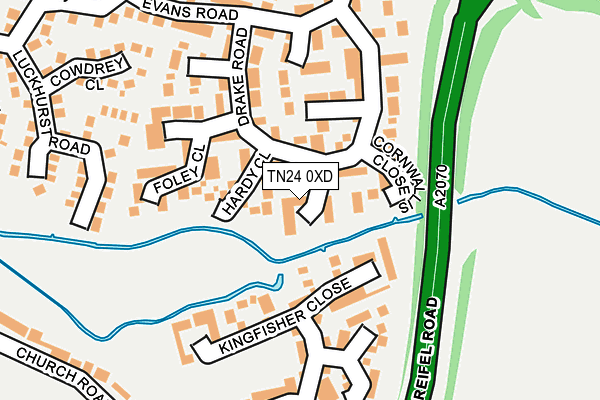 TN24 0XD map - OS OpenMap – Local (Ordnance Survey)