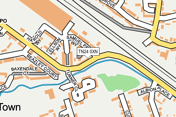 TN24 0XN map - OS OpenMap – Local (Ordnance Survey)